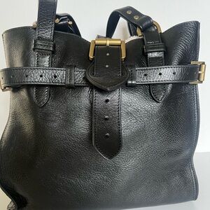 Mulberry Vintage Elign Tote in Black Pebbled Leather